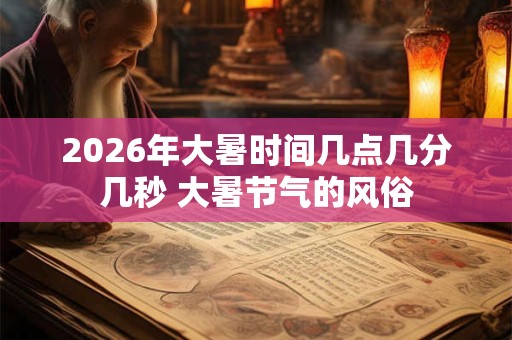 2026年大暑时间几点几分几秒 大暑节气的风俗