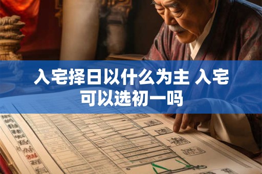 入宅择日以什么为主 入宅可以选初一吗