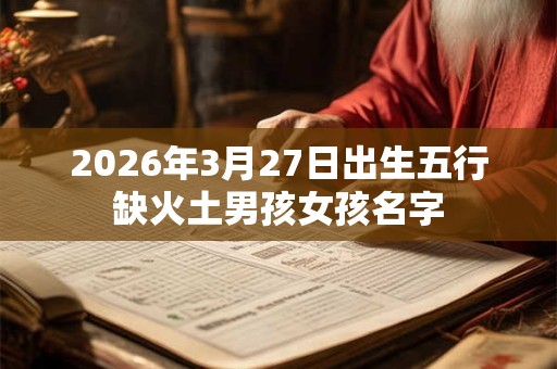 2026年3月27日出生五行缺火土男孩女孩名字