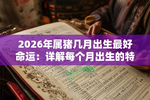 2026年属猪几月出生最好命运：详解每个月出生的特点与注意事项