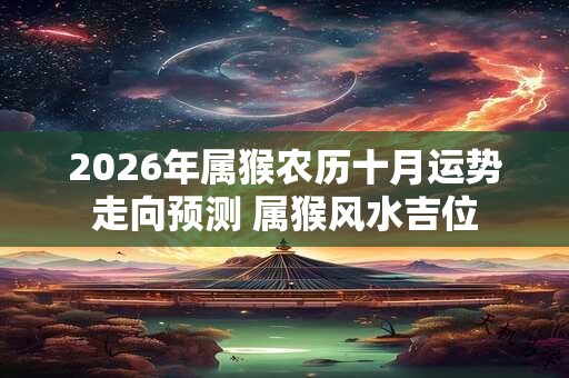 2026年属猴农历十月运势走向预测 属猴风水吉位