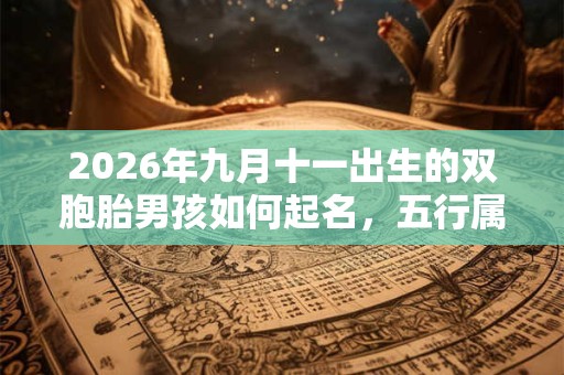 2026年九月十一出生的双胞胎男孩如何起名，五行属什么