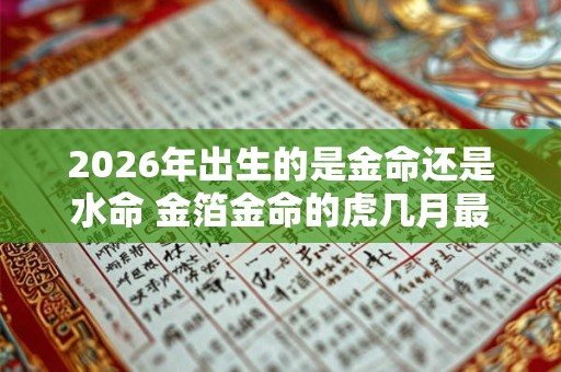 2026年出生的是金命还是水命 金箔金命的虎几月最旺