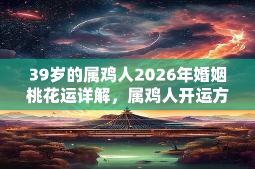 39岁的属鸡人2026年婚姻桃花运详解,属鸡人开运方位? 39岁的属鸡人2026年婚姻桃花运详解,属鸡人开运方位?