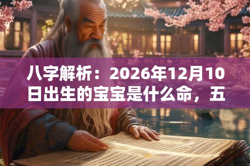 八字解析：2026年12月10日出生的宝宝是什么命，五行缺什么