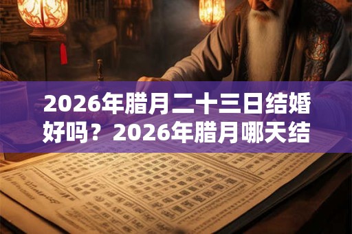 2026年腊月二十三日结婚好吗？2026年腊月哪天结婚最好？