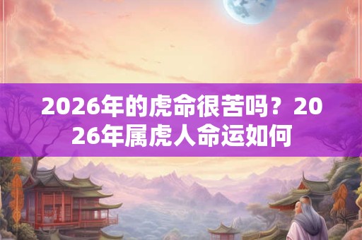 2026年的虎命很苦吗？2026年属虎人命运如何