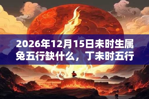 2026年12月15日未时生属兔五行缺什么，丁未时五行缺什么