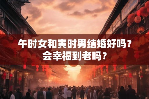 午时女和寅时男结婚好吗？会幸福到老吗？