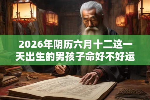 2026年阴历六月十二这一天出生的男孩子命好不好运势咋样