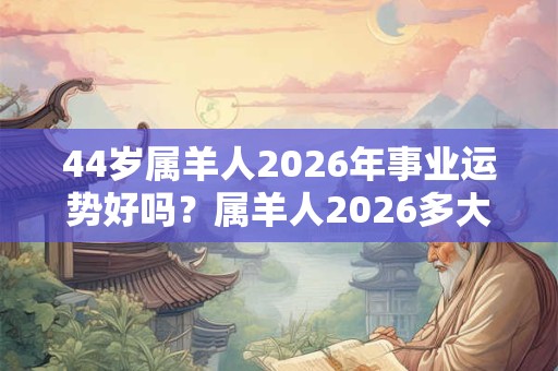 44岁属羊人2026年事业运势好吗？属羊人2026多大？