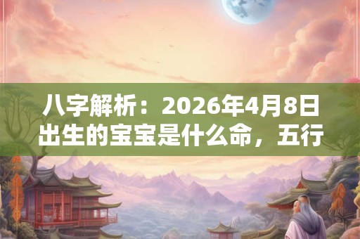 八字解析：2026年4月8日出生的宝宝是什么命，五行缺什么