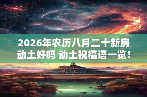 2026年农历八月二十新房动土好吗 动土祝福语一览！