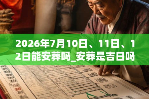 2026年7月10日、11日、12日能安葬吗_安葬是吉日吗
