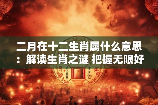 二月在十二生肖属什么意思：解读生肖之谜 把握无限好运！