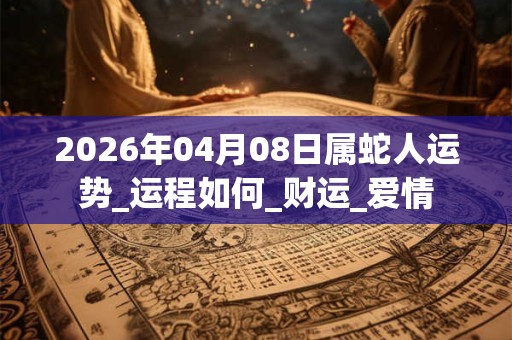 2026年04月08日属蛇人运势_运程如何_财运_爱情