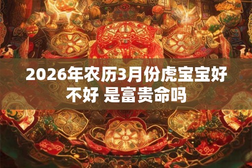 2026年农历3月份虎宝宝好不好 是富贵命吗
