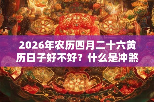 2026年农历四月二十六黄历日子好不好？什么是冲煞？