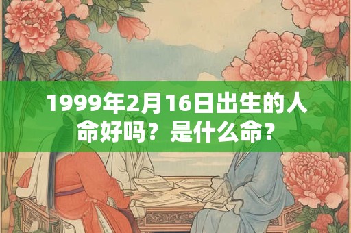 1999年2月16日出生的人命好吗？是什么命？