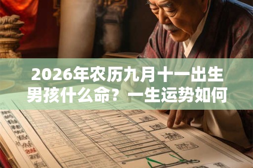 2026年农历九月十一出生男孩什么命？一生运势如何？