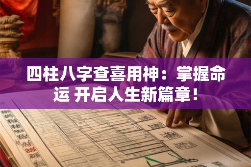 四柱八字查喜用神：掌握命运 开启人生新篇章！