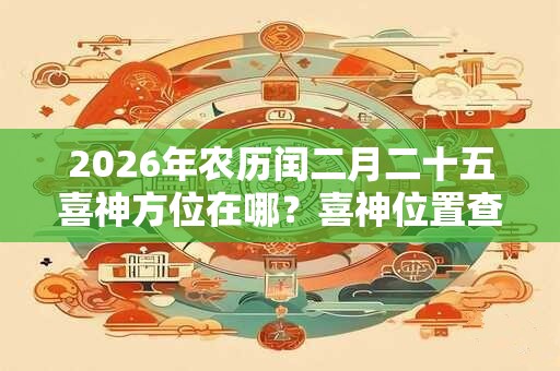 2026年农历闰二月二十五喜神方位在哪？喜神位置查询