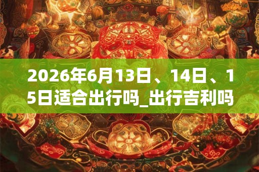 2026年6月13日、14日、15日适合出行吗_出行吉利吗
