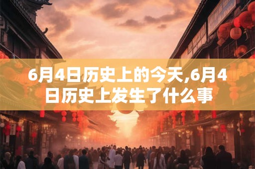 6月4日历史上的今天,6月4日历史上发生了什么事