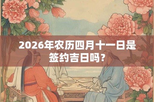 2026年农历四月十一日是签约吉日吗？