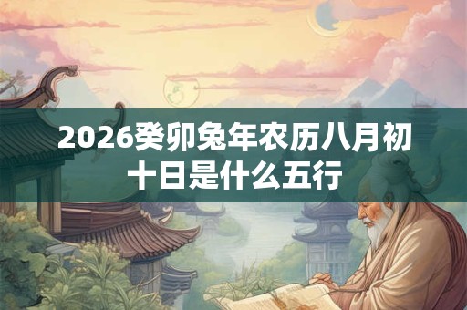 2026癸卯兔年农历八月初十日是什么五行