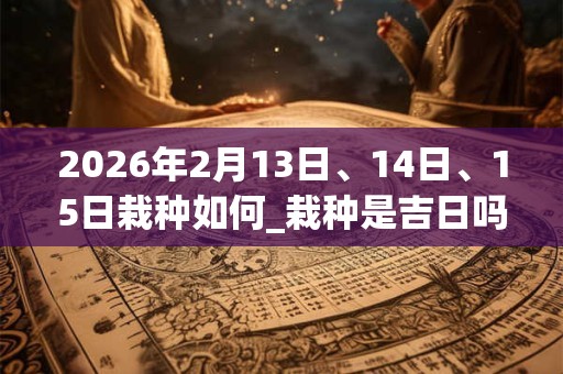 2026年2月13日、14日、15日栽种如何_栽种是吉日吗