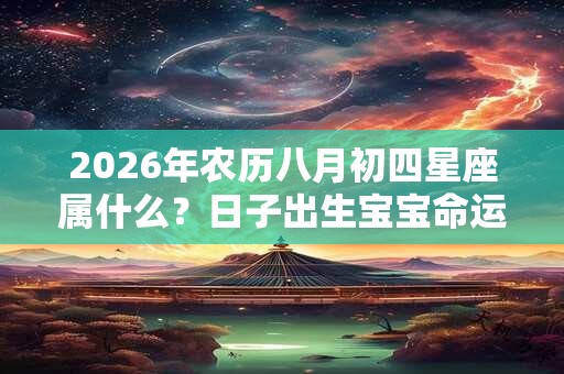2026年农历八月初四星座属什么？日子出生宝宝命运？