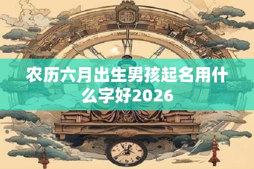 农历六月出生男孩起名用什么字好2026