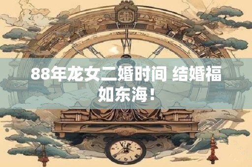 88年龙女二婚时间 结婚福如东海！