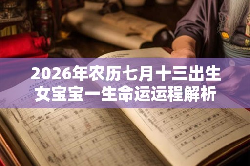 2026年农历七月十三出生女宝宝一生命运运程解析