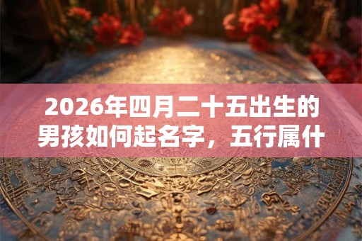 2026年四月二十五出生的男孩如何起名字，五行属什么