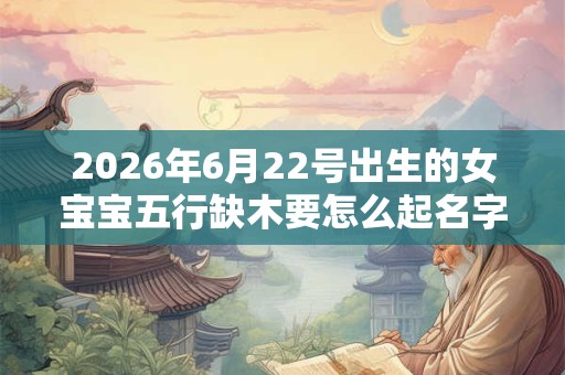2026年6月22号出生的女宝宝五行缺木要怎么起名字