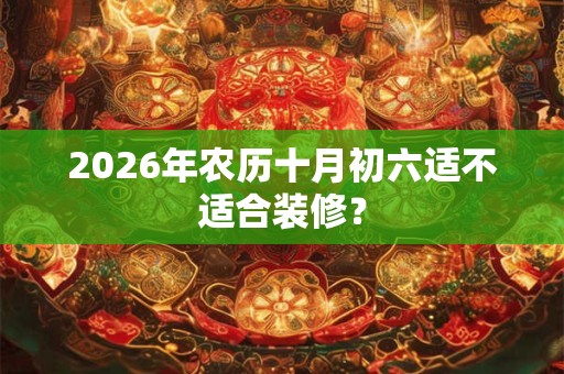 2026年农历十月初六适不适合装修？
