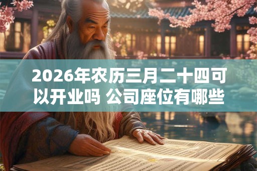 2026年农历三月二十四可以开业吗 公司座位有哪些禁忌