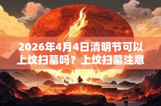 2026年4月4日清明节可以上坟扫墓吗？上坟扫墓注意事项？