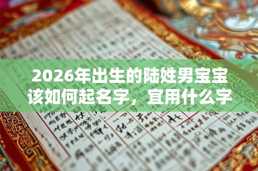 2026年出生的陆姓男宝宝该如何起名字，宜用什么字。
