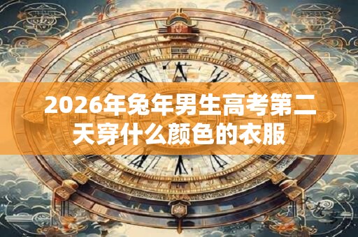 2026年兔年男生高考第二天穿什么颜色的衣服