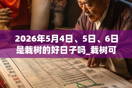 2026年5月4日、5日、6日是栽树的好日子吗_栽树可以吗