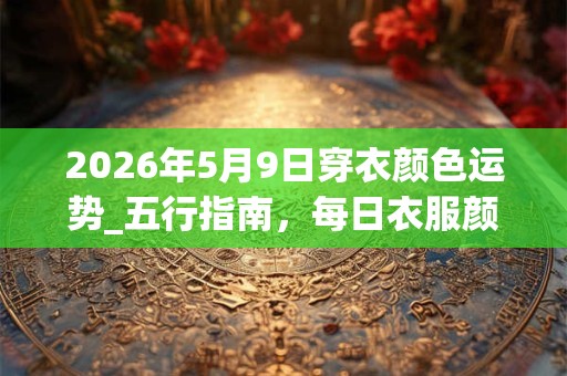 2026年5月9日穿衣颜色运势_五行指南，每日衣服颜色幸运色