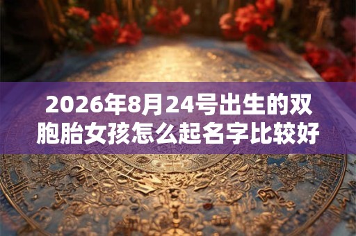 2026年8月24号出生的双胞胎女孩怎么起名字比较好，五行属什么？