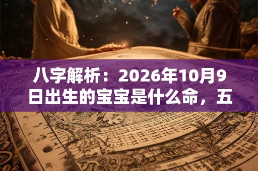 八字解析：2026年10月9日出生的宝宝是什么命，五行缺什么
