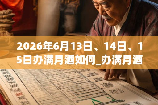 2026年6月13日、14日、15日办满月酒如何_办满月酒是吉日吗