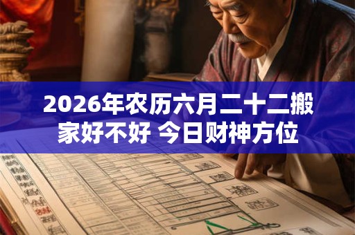 2026年农历六月二十二搬家好不好 今日财神方位