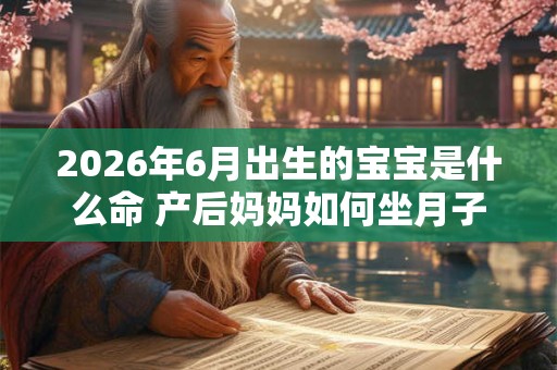 2026年6月出生的宝宝是什么命 产后妈妈如何坐月子