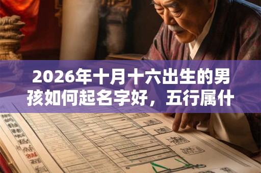 2026年十月十六出生的男孩如何起名字好，五行属什么
